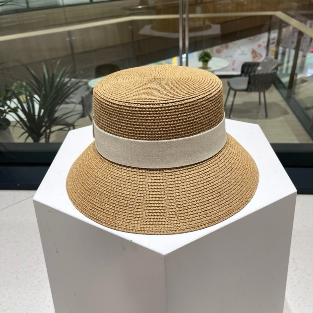  Gucci古奇草帽，纯手工钩织，重工设计风格，沙滩帽，大草帽，头围57cm