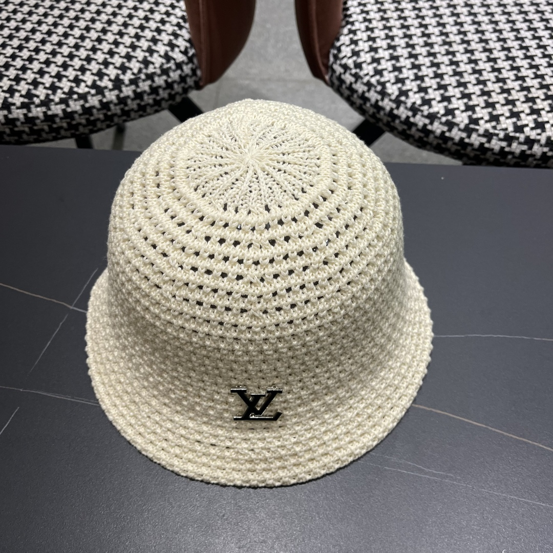  路易威登Lv款帽子女渔夫帽春夏季镂空太阳帽防晒遮阳水水桶帽日系旵脸小盆帽