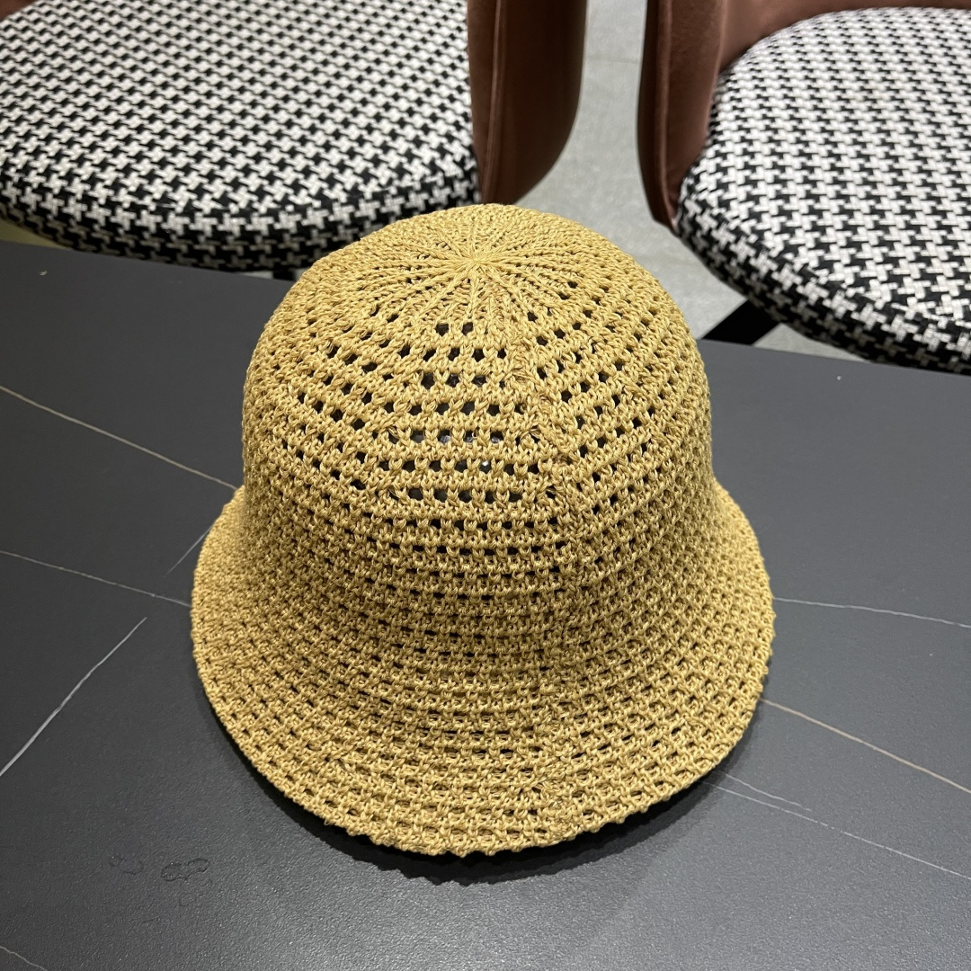  路易威登Lv款帽子女渔夫帽春夏季镂空太阳帽防晒遮阳水水桶帽日系旵脸小盆帽