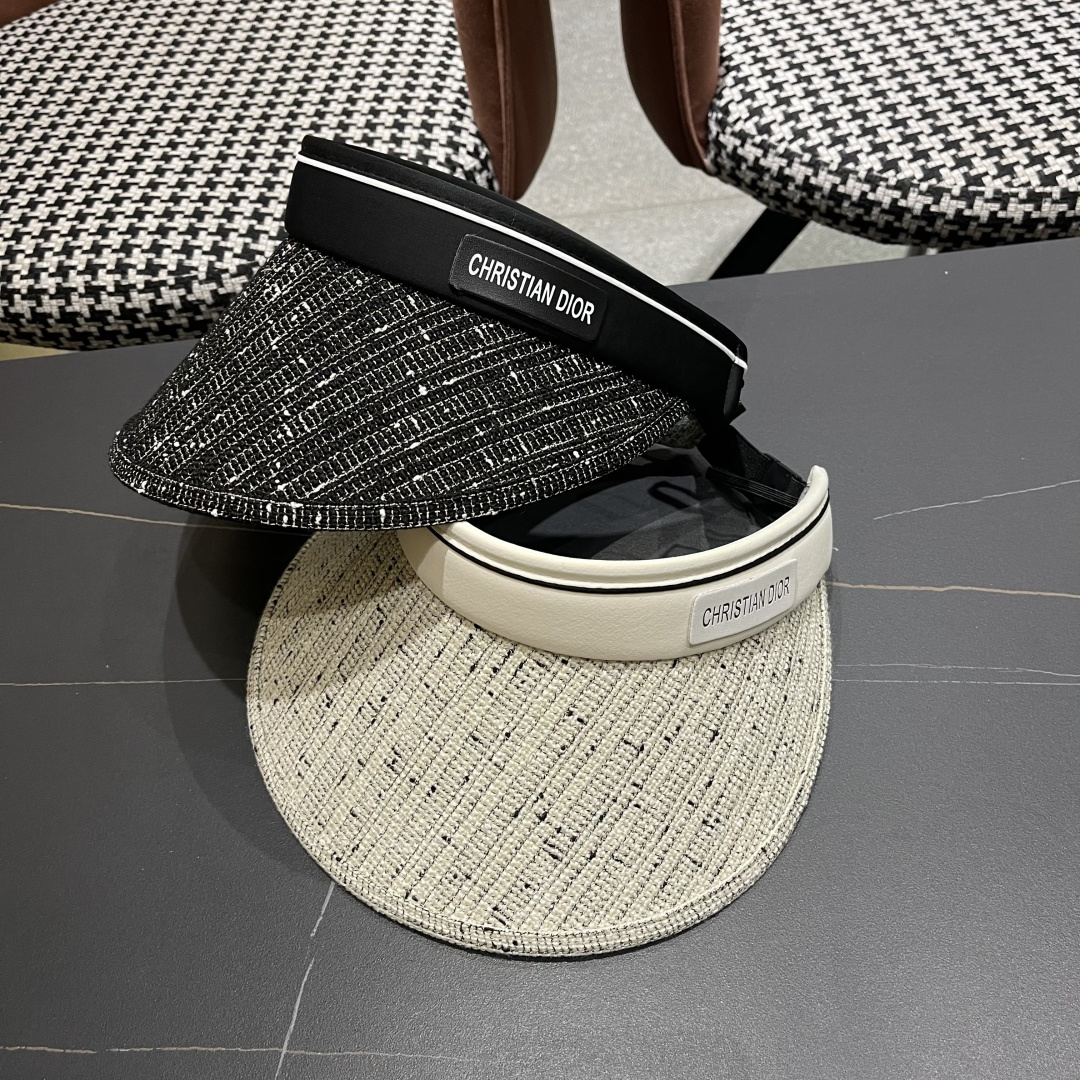  迪奥Dior 新小香风~空顶防晒帽女夏季2025新款防紫外线太
阳帽出游遞脸遮阳帽