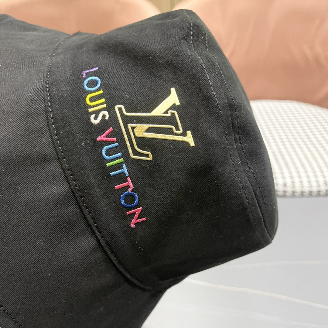  Lv 路易威登新2025新款渔夫帽女春秋百搭盆帽男休闲遮阳帽
子潮牌字母刺绣