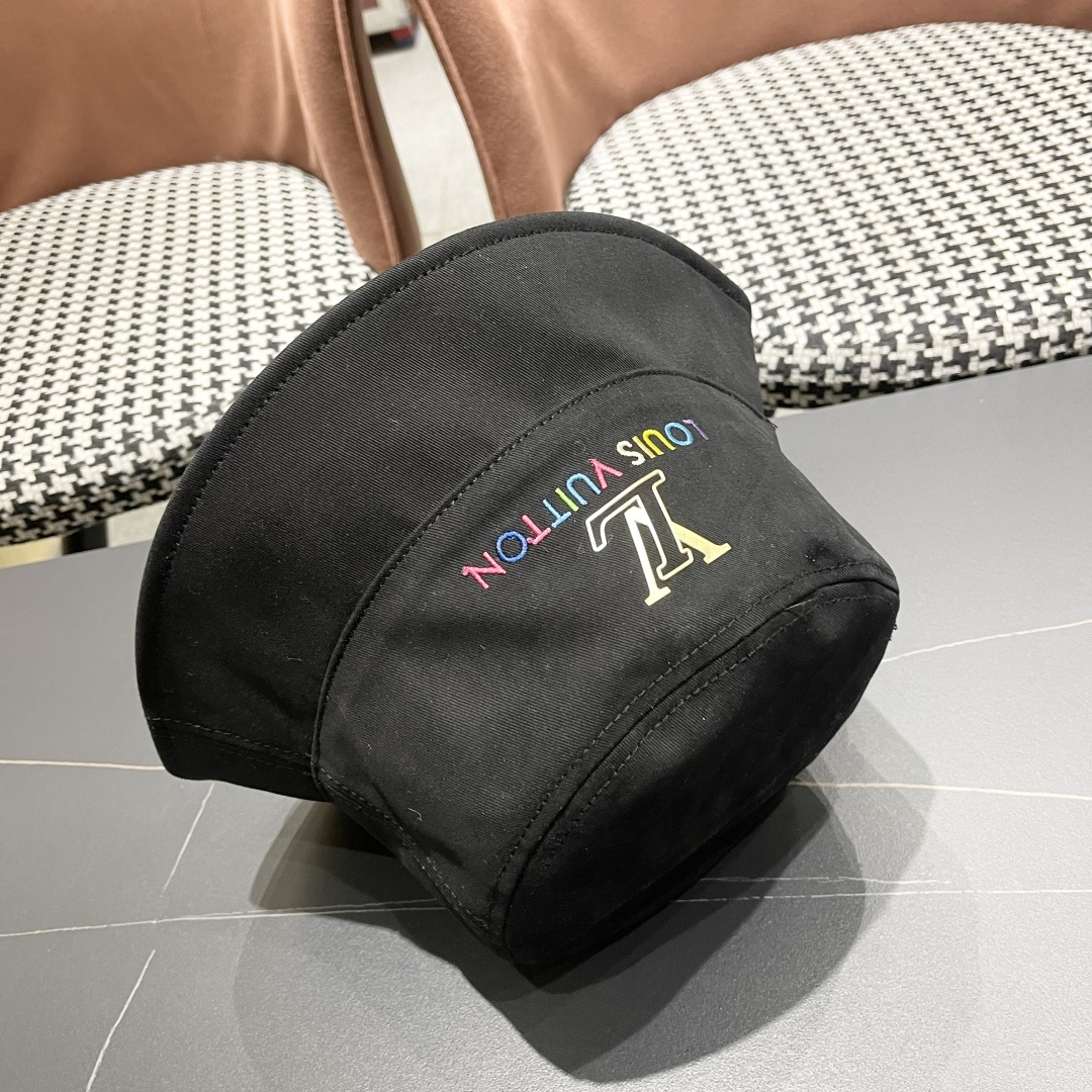 Lv 路易威登新2025新款渔夫帽女春秋百搭盆帽男休闲遮阳帽
子潮牌字母刺绣