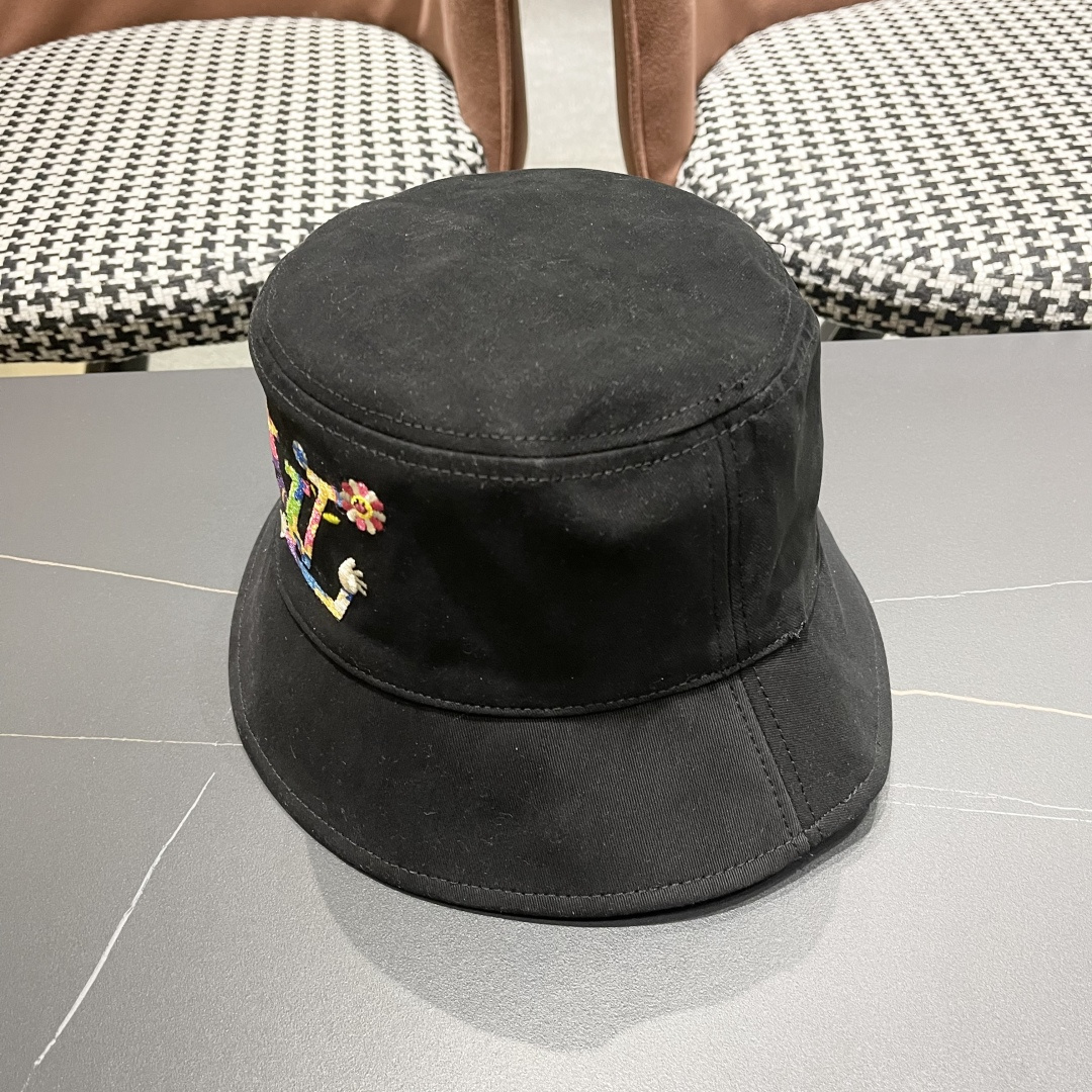  Lv 路易威登新2025新款渔夫帽女春秋百搭盆帽男休闲遮阳帽
子潮牌字母刺绣