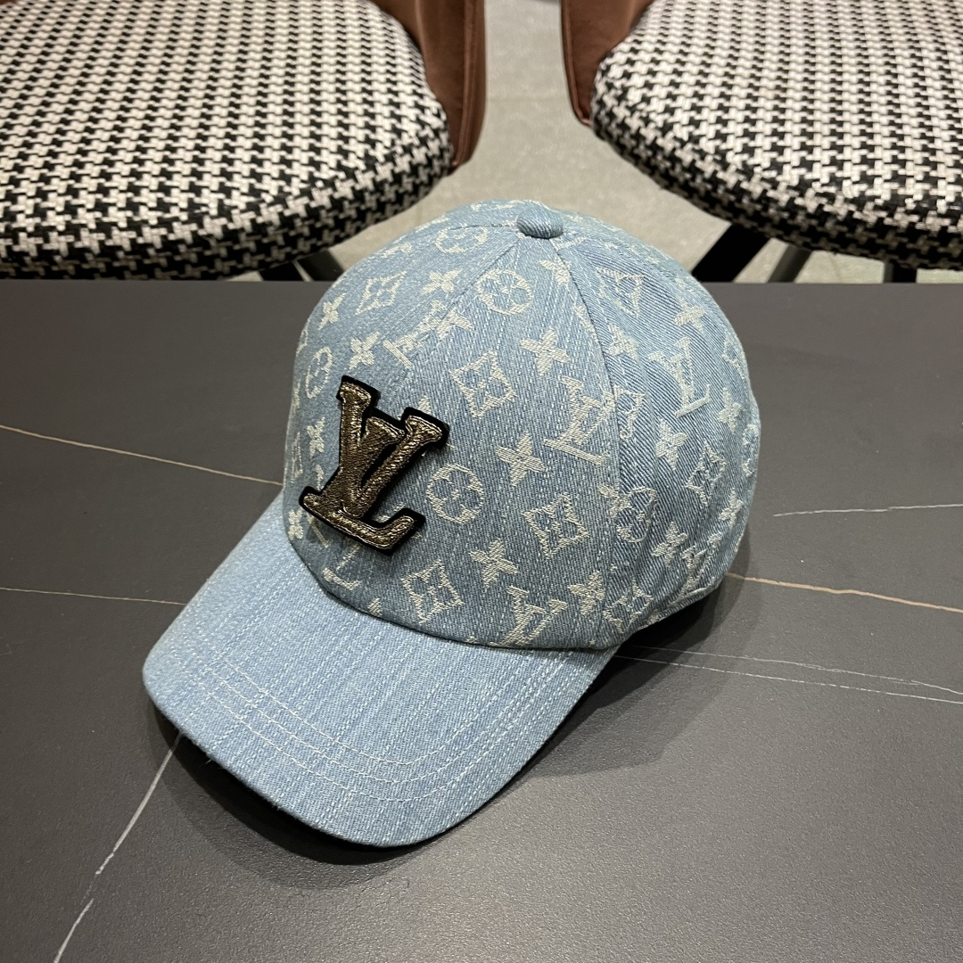  LV路易威登新款原单棒球帽，LV牛仔提花，专柜11开模订制，原版帆布面料 轻盈透气！质量超赞，基础头围