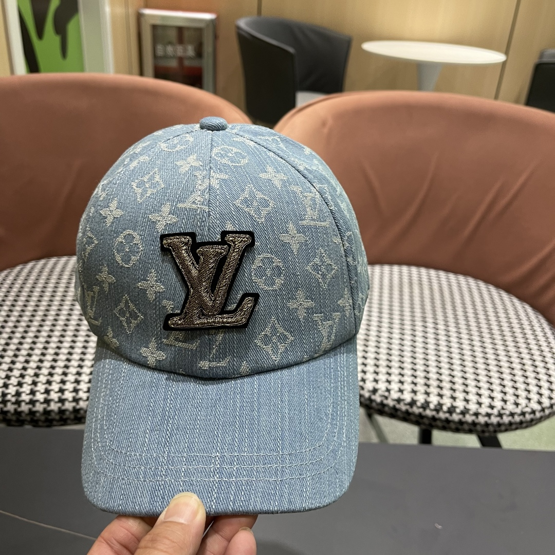  LV路易威登新款原单棒球帽，LV牛仔提花，专柜11开模订制，原版帆布面料 轻盈透气！质量超赞，基础头围