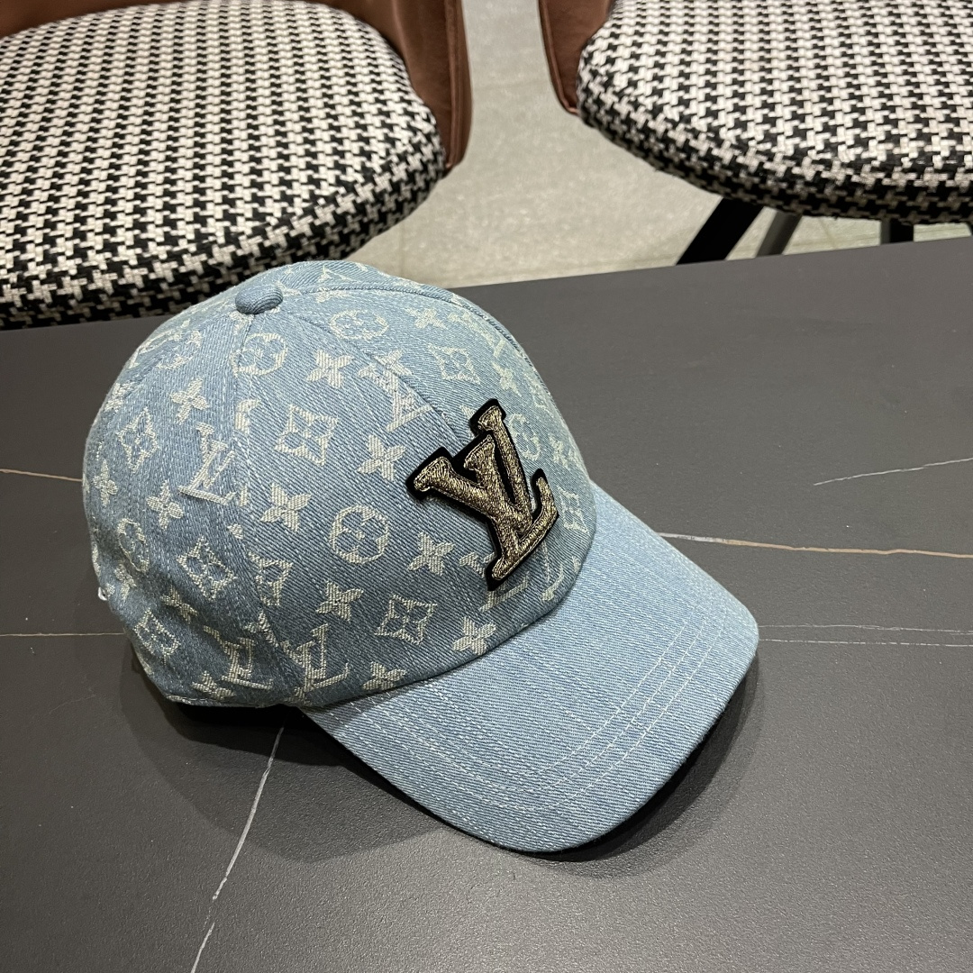  LV路易威登新款原单棒球帽，LV牛仔提花，专柜11开模订制，原版帆布面料 轻盈透气！质量超赞，基础头围