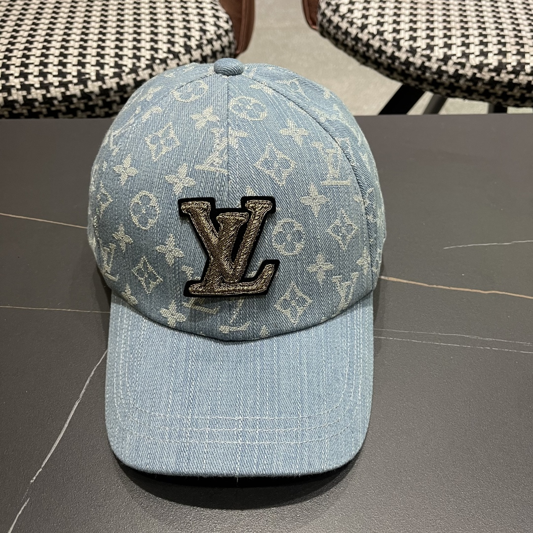  LV路易威登新款原单棒球帽，LV牛仔提花，专柜11开模订制，原版帆布面料 轻盈透气！质量超赞，基础头围