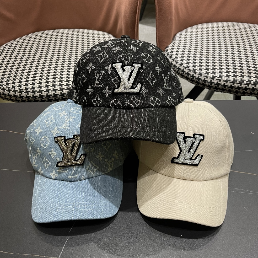  LV路易威登新款原单棒球帽，LV牛仔提花，专柜11开模订制，原版帆布面料 轻盈透气！质量超赞，基础头围