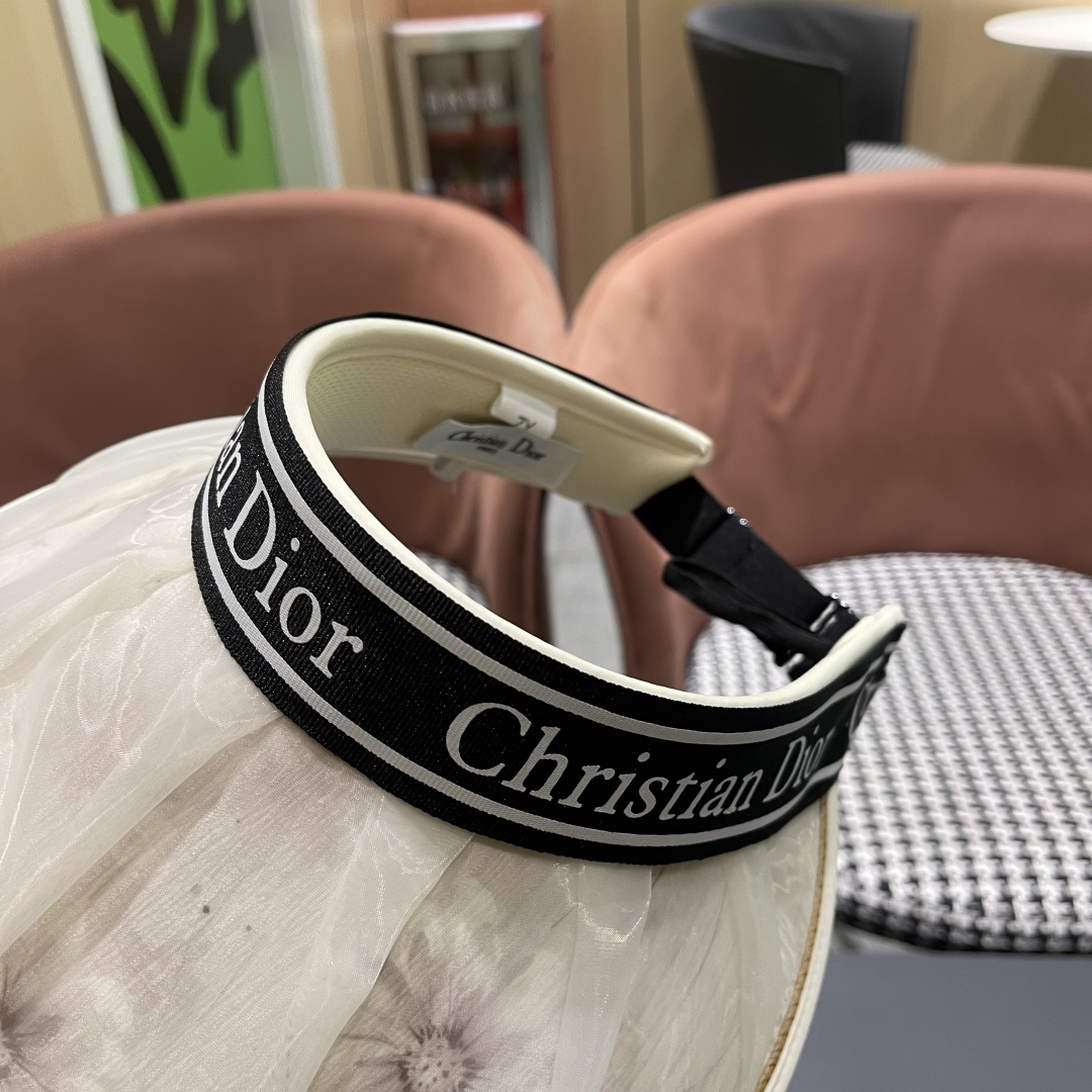  Dior 迪奥2025新款朵澜时尚国风空顶帽女新款大檐新中式防晒帽夏天遮阳防紫外线帽子