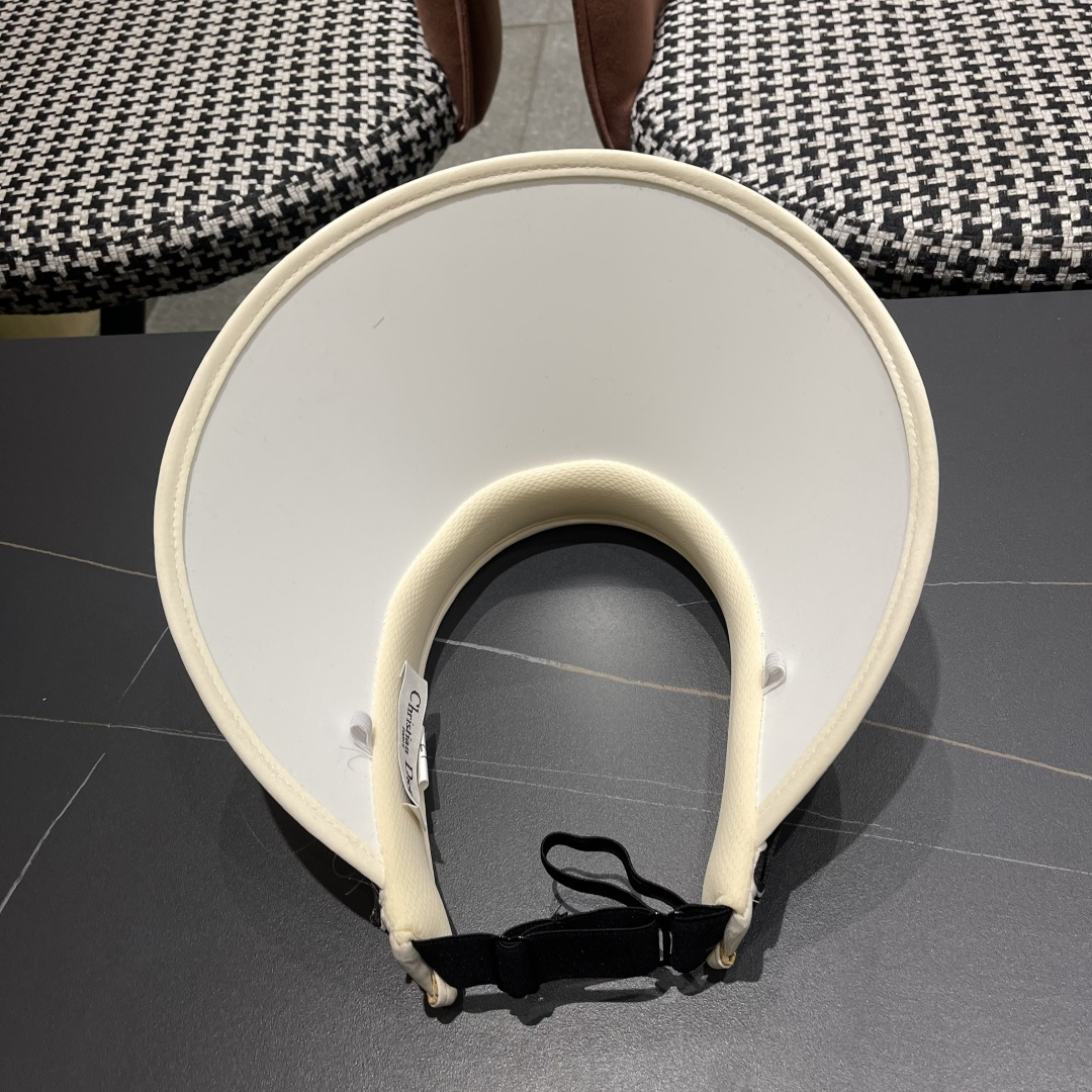  Dior 迪奥2025新款朵澜时尚国风空顶帽女新款大檐新中式防晒帽夏天遮阳防紫外线帽子