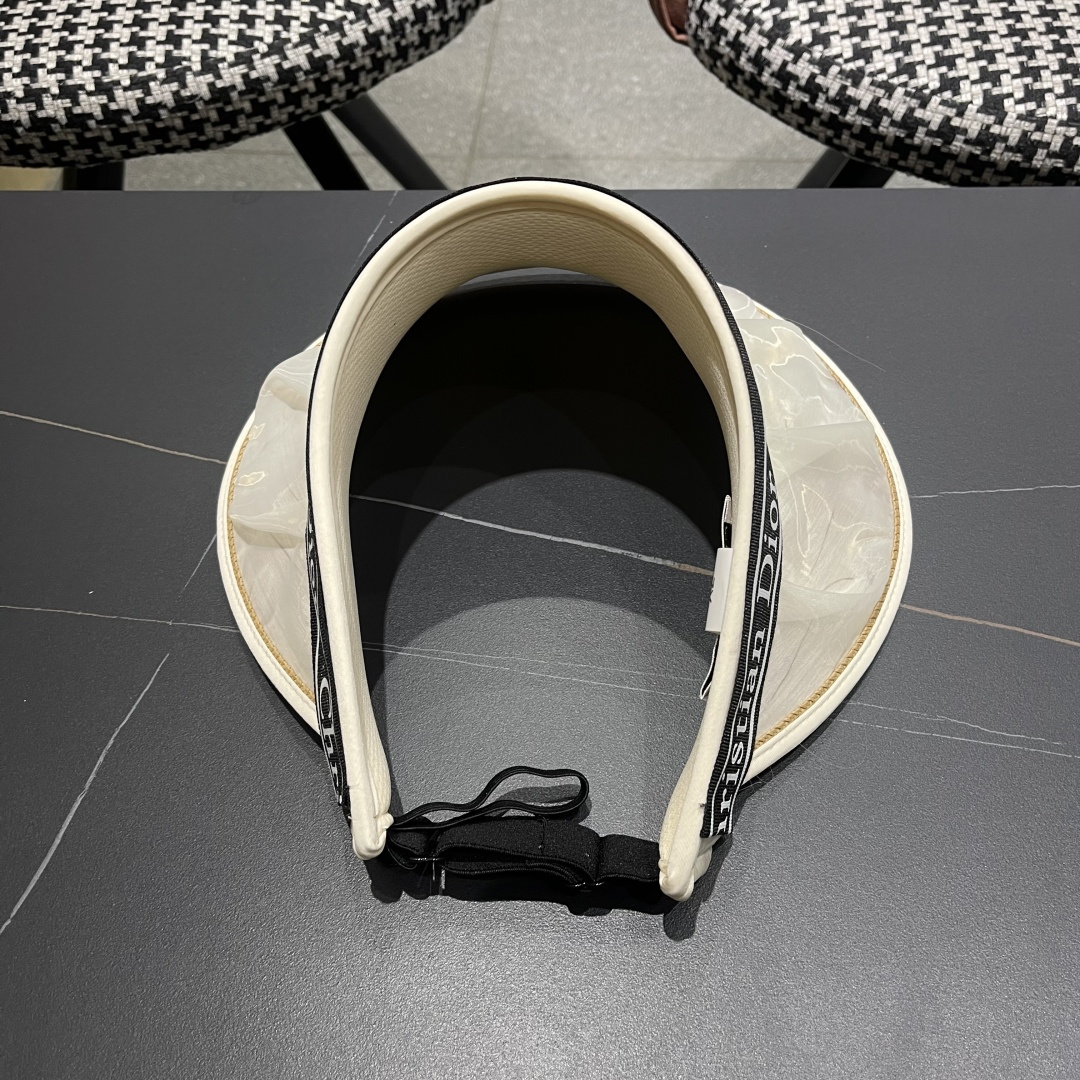  Dior 迪奥2025新款朵澜时尚国风空顶帽女新款大檐新中式防晒帽夏天遮阳防紫外线帽子