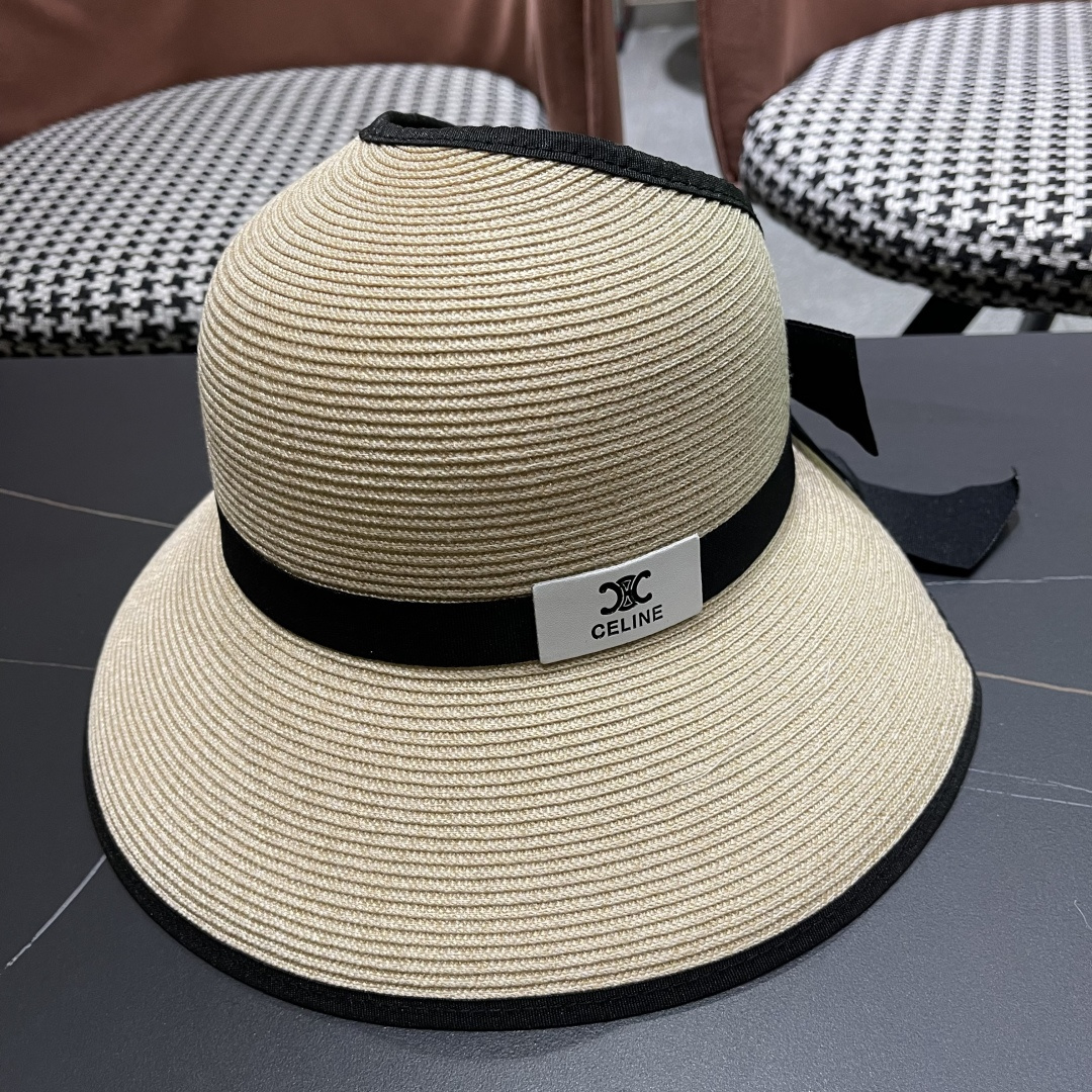  CELINE赛琳夏季大檐出游防晒遮阳草编防紫外线可折叠空顶帽
百搭时尚帽子女潮