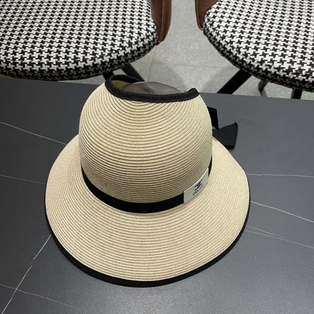  CELINE赛琳夏季大檐出游防晒遮阳草编防紫外线可折叠空顶帽
百搭时尚帽子女潮