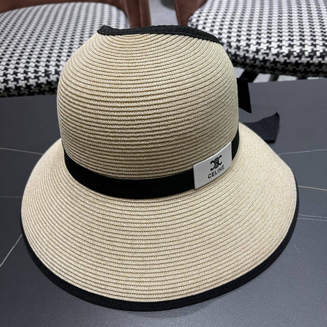  CELINE赛琳夏季大檐出游防晒遮阳草编防紫外线可折叠空顶帽
百搭时尚帽子女潮
