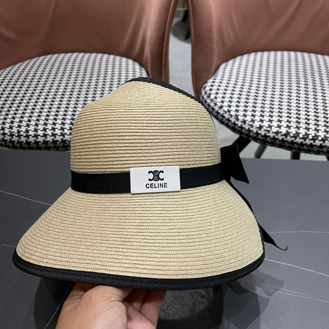  CELINE赛琳夏季大檐出游防晒遮阳草编防紫外线可折叠空顶帽
百搭时尚帽子女潮