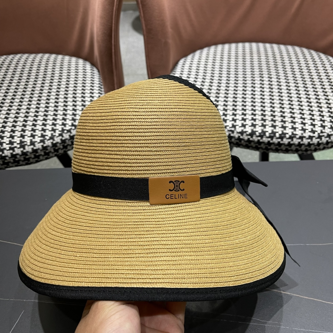  CELINE赛琳夏季大檐出游防晒遮阳草编防紫外线可折叠空顶帽
百搭时尚帽子女潮