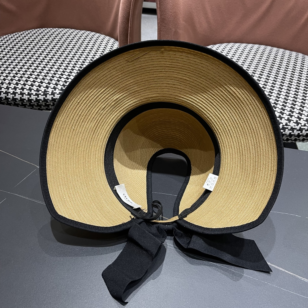  CELINE赛琳夏季大檐出游防晒遮阳草编防紫外线可折叠空顶帽
百搭时尚帽子女潮