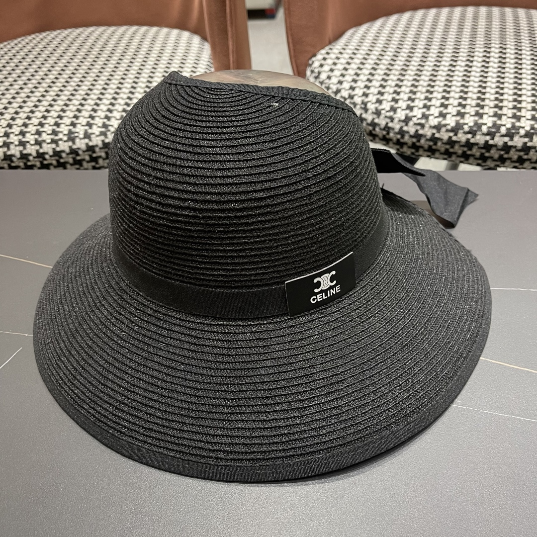  CELINE赛琳夏季大檐出游防晒遮阳草编防紫外线可折叠空顶帽
百搭时尚帽子女潮