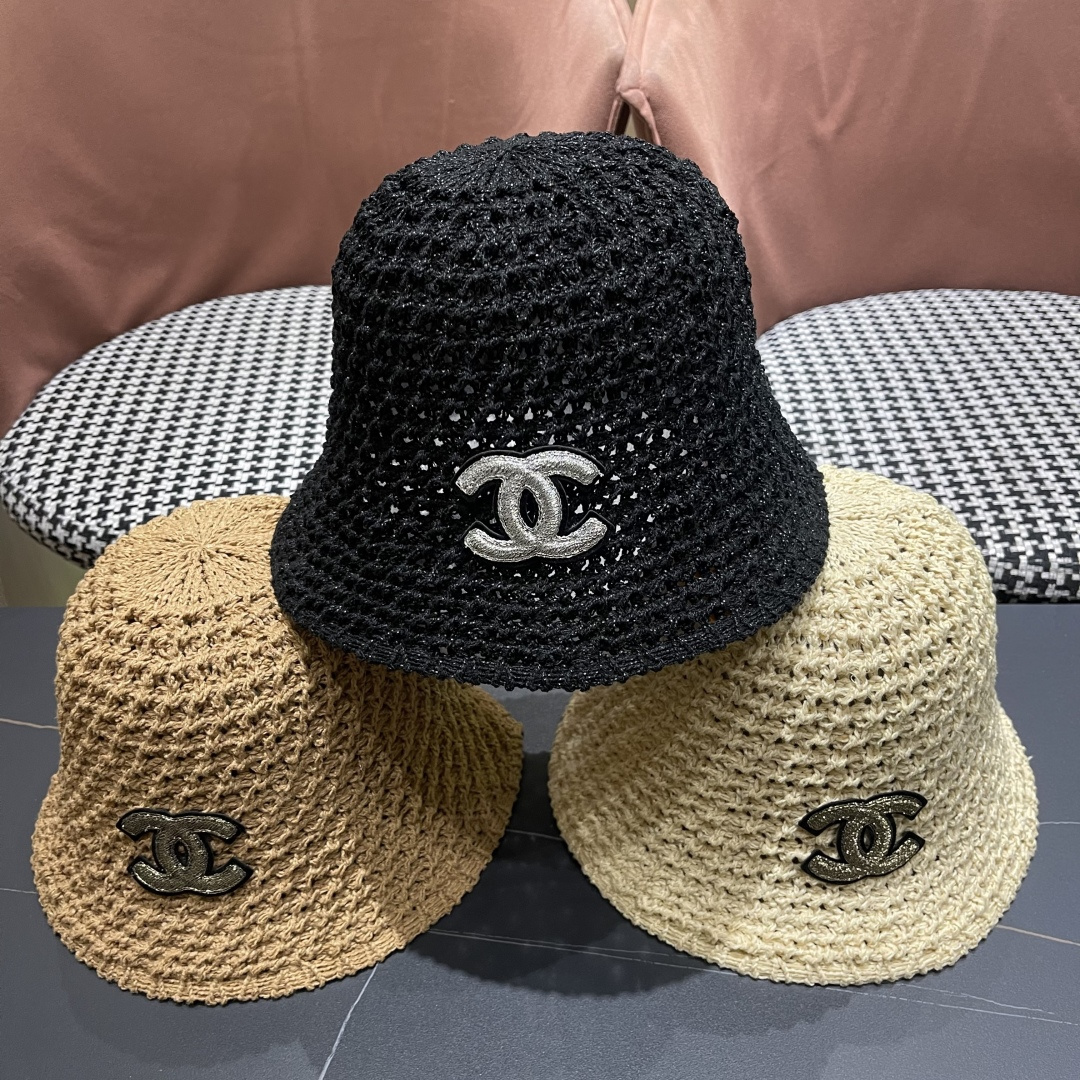  Chanel 香奈儿韩国遮脸水桶帽编织百搭短檐圆顶
品脸小时尚渔夫帽女