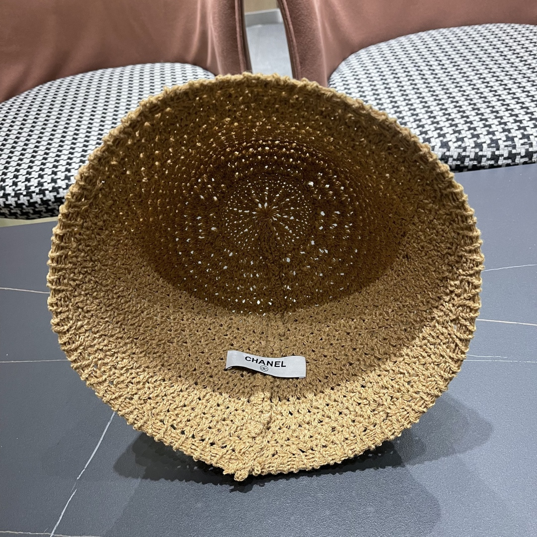  Chanel 香奈儿韩国遮脸水桶帽编织百搭短檐圆顶
品脸小时尚渔夫帽女