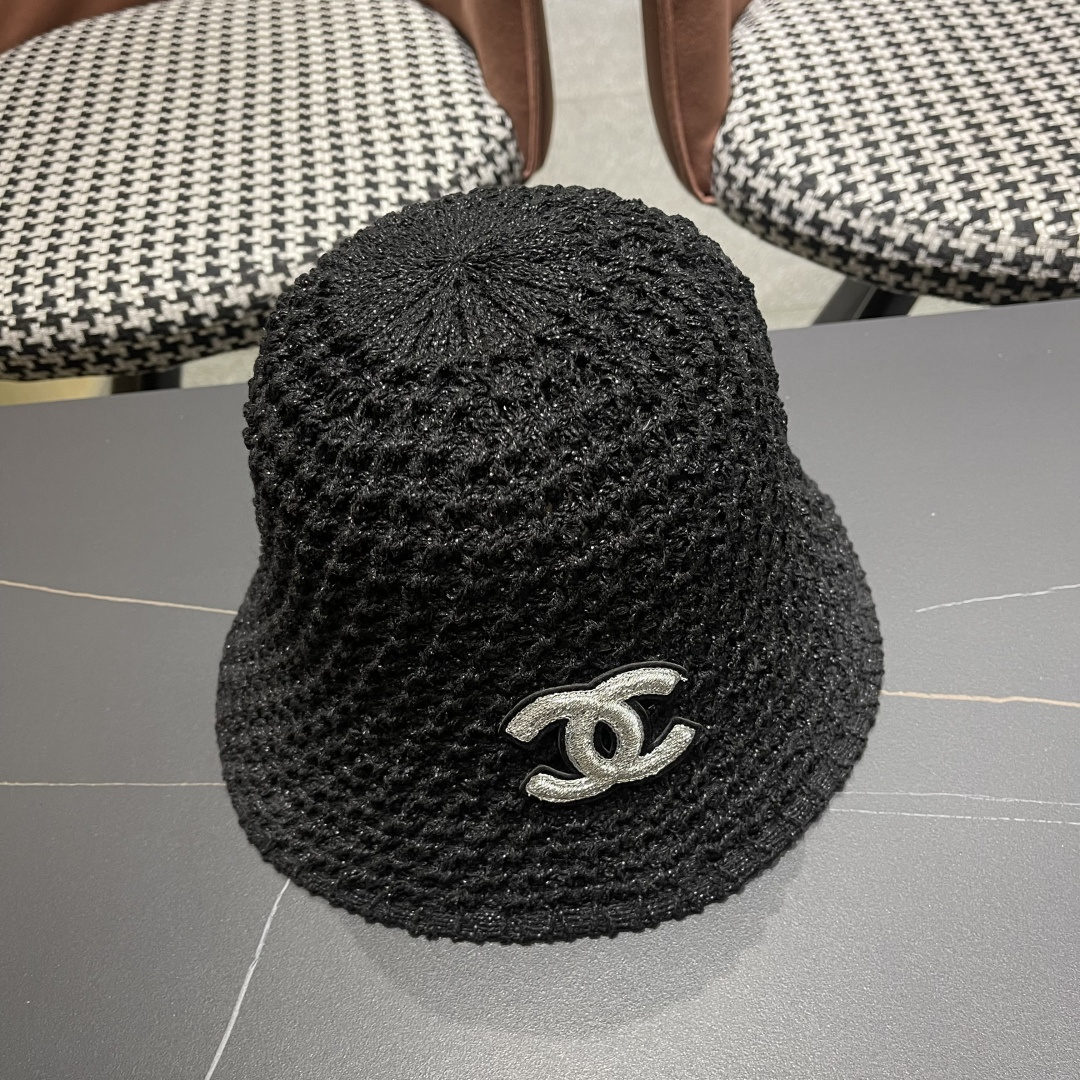  Chanel 香奈儿韩国遮脸水桶帽编织百搭短檐圆顶
品脸小时尚渔夫帽女