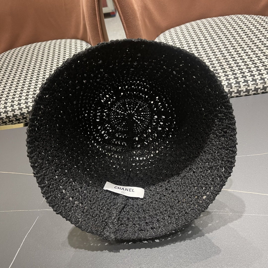  Chanel 香奈儿韩国遮脸水桶帽编织百搭短檐圆顶
品脸小时尚渔夫帽女