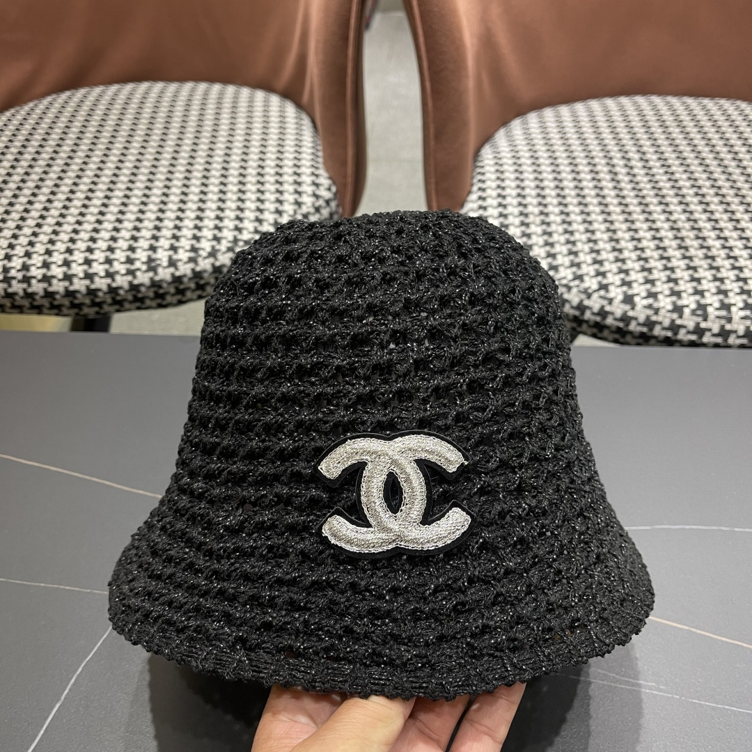 Chanel 香奈儿韩国遮脸水桶帽编织百搭短檐圆顶
品脸小时尚渔夫帽女