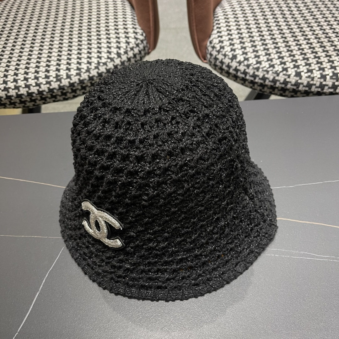  Chanel 香奈儿韩国遮脸水桶帽编织百搭短檐圆顶
品脸小时尚渔夫帽女