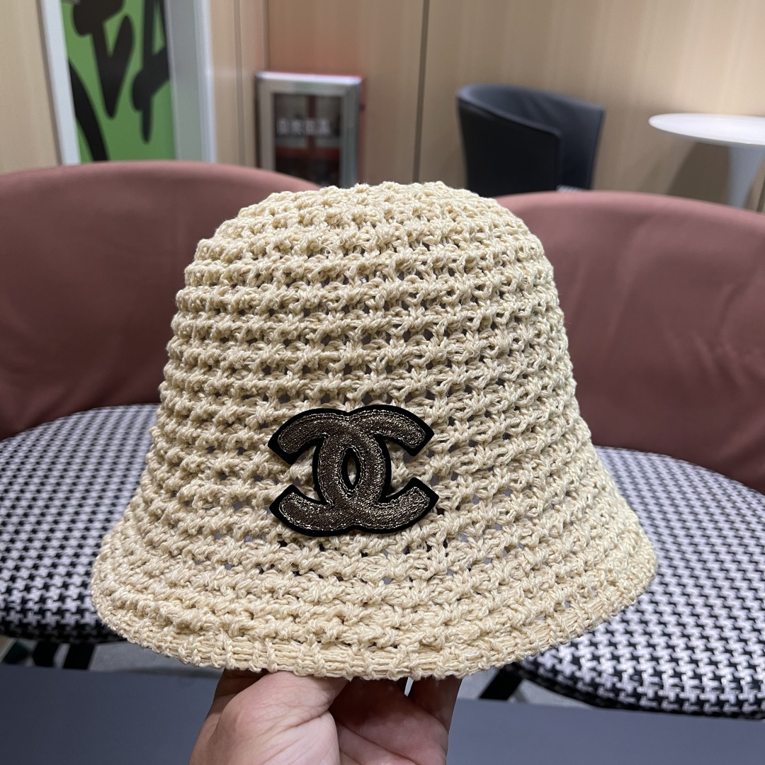  Chanel 香奈儿韩国遮脸水桶帽编织百搭短檐圆顶
品脸小时尚渔夫帽女