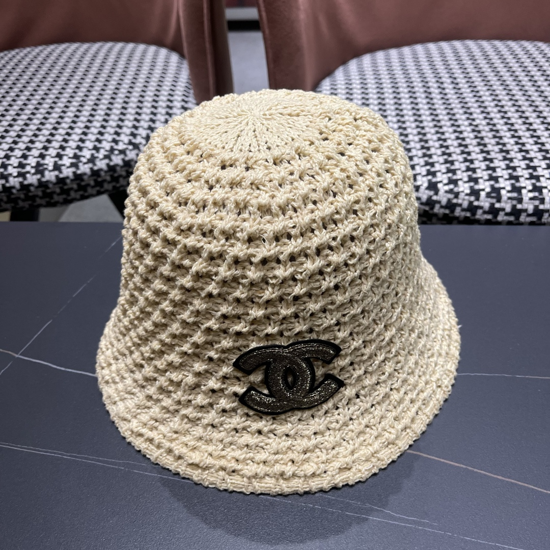  Chanel 香奈儿韩国遮脸水桶帽编织百搭短檐圆顶
品脸小时尚渔夫帽女
