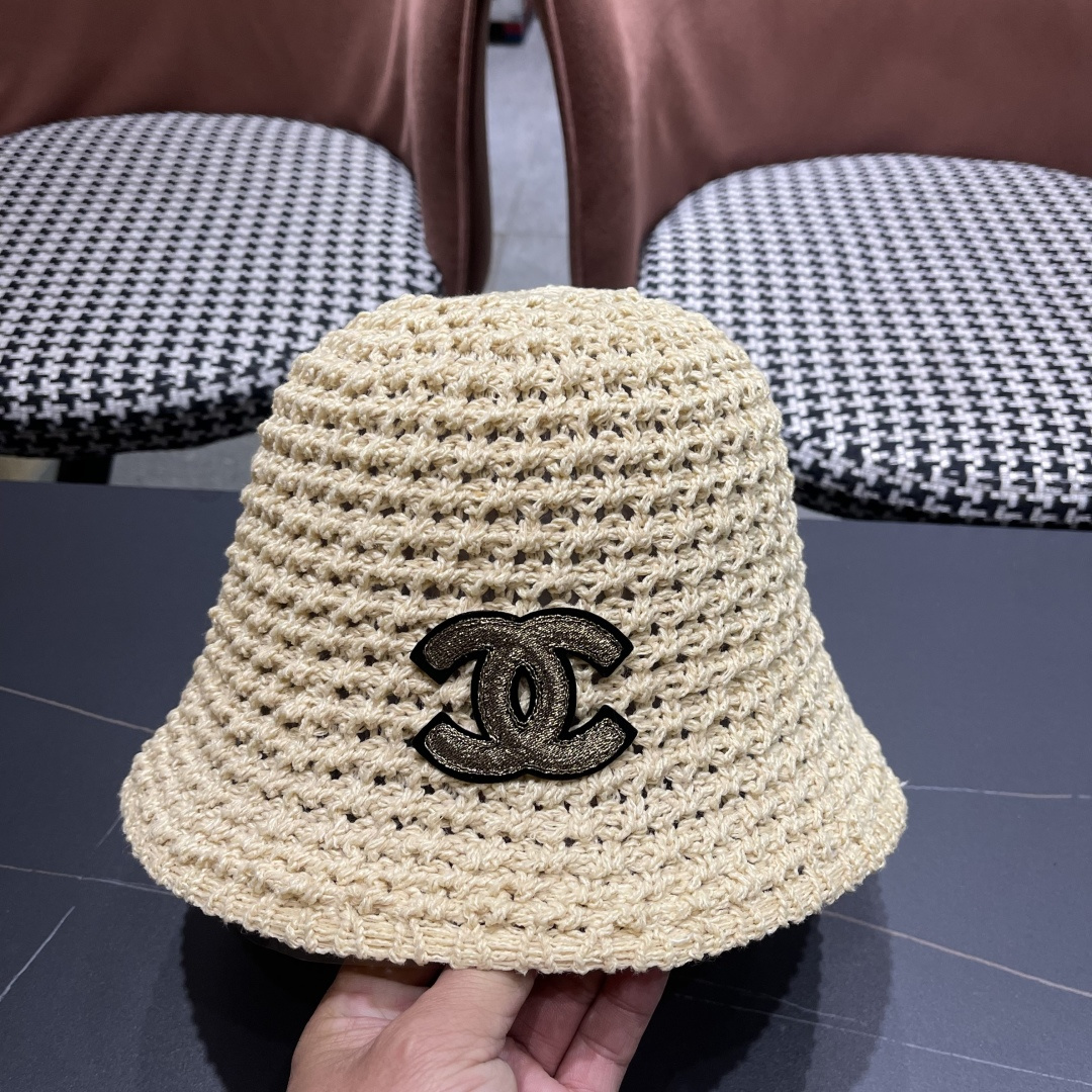  Chanel 香奈儿韩国遮脸水桶帽编织百搭短檐圆顶
品脸小时尚渔夫帽女