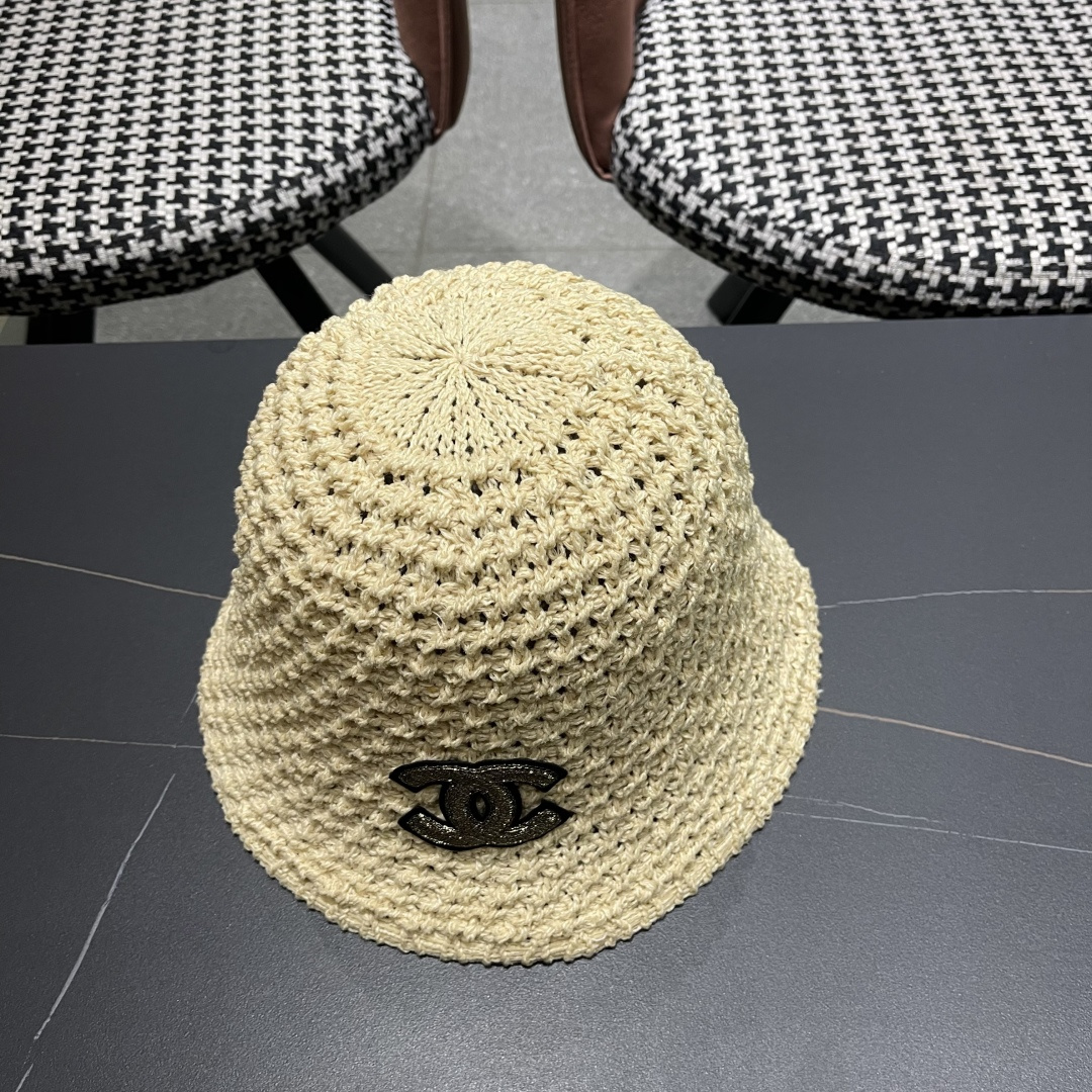  Chanel 香奈儿韩国遮脸水桶帽编织百搭短檐圆顶
品脸小时尚渔夫帽女