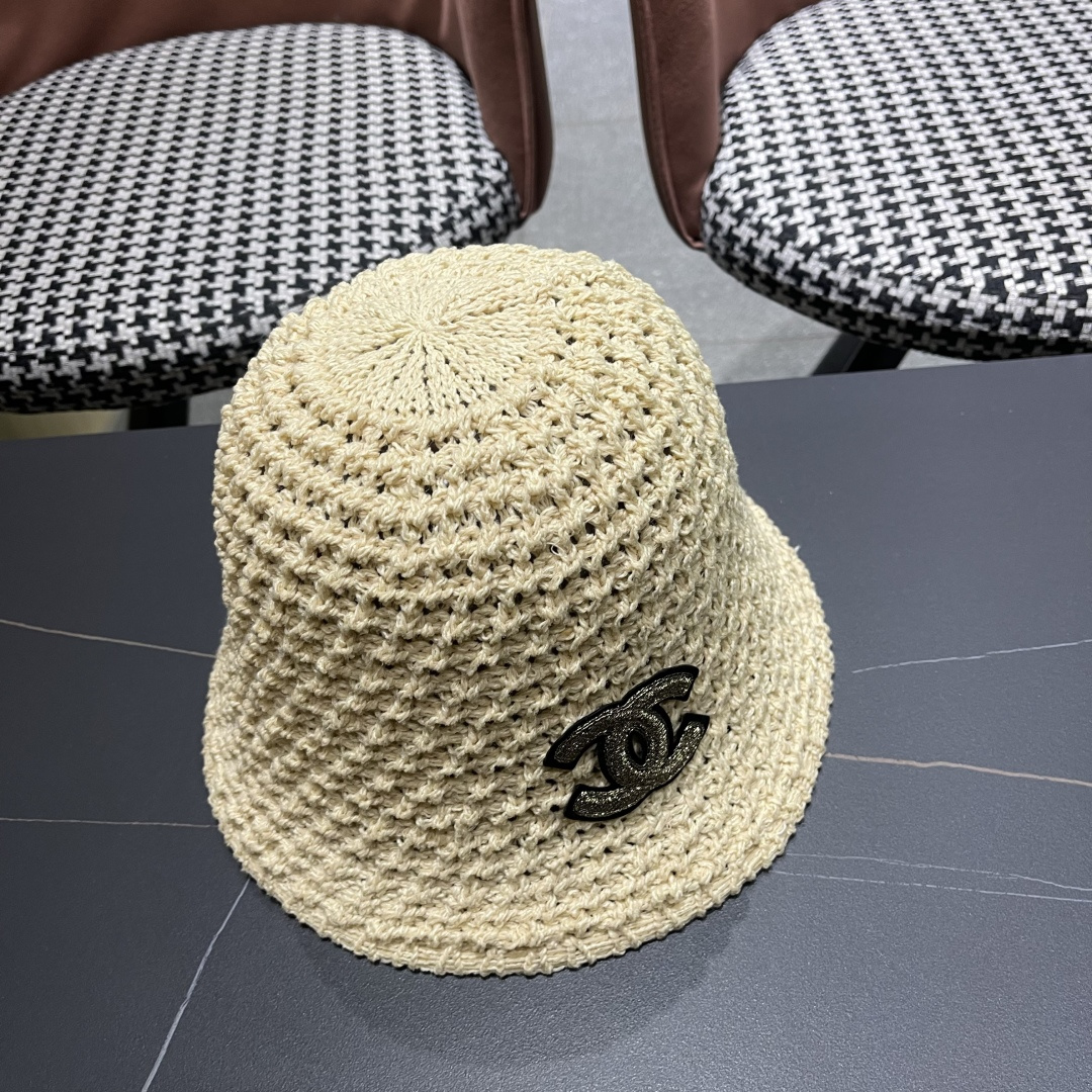  Chanel 香奈儿韩国遮脸水桶帽编织百搭短檐圆顶
品脸小时尚渔夫帽女