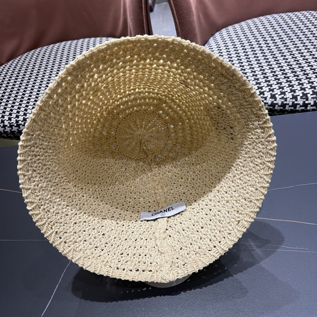  Chanel 香奈儿韩国遮脸水桶帽编织百搭短檐圆顶
品脸小时尚渔夫帽女