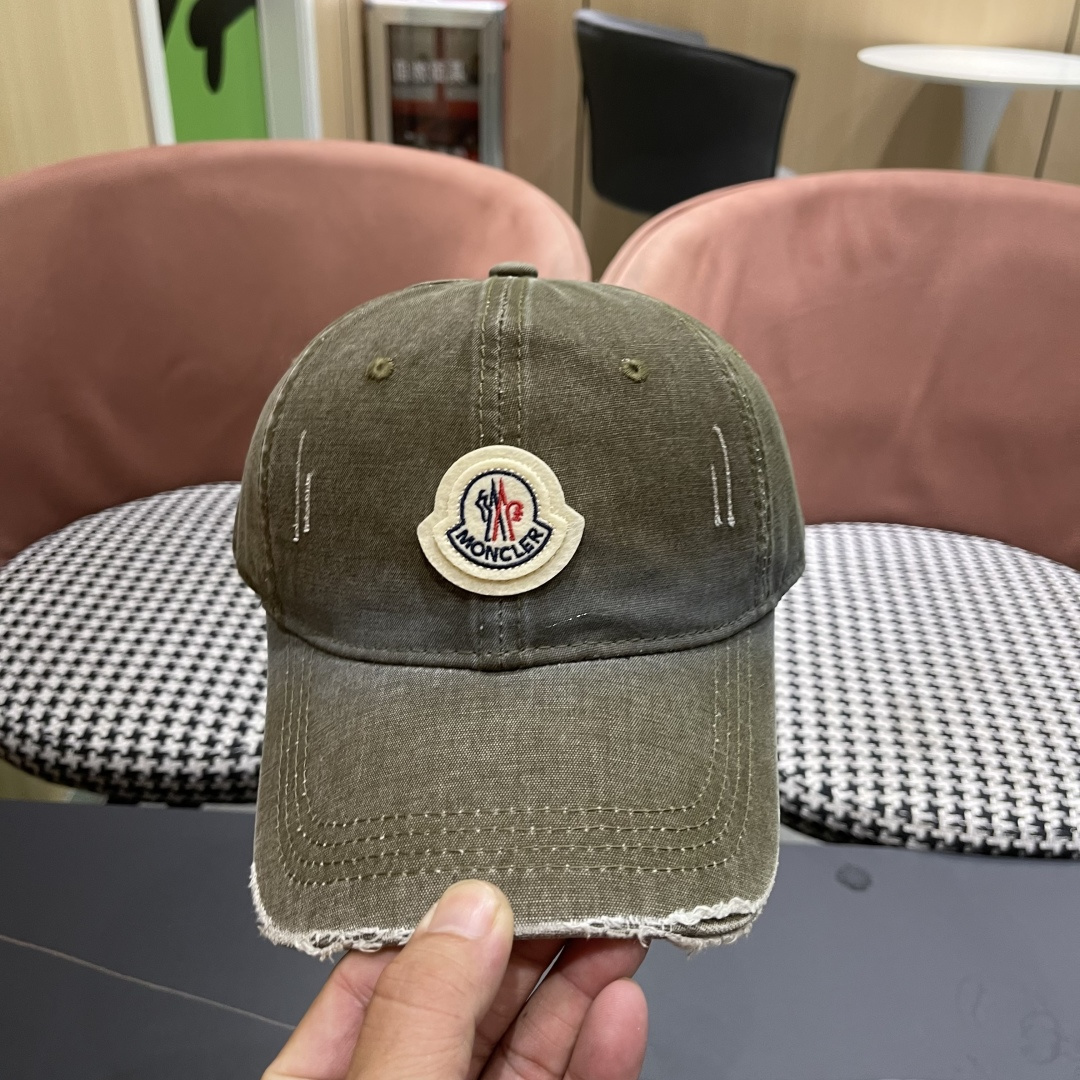  Moncler蒙口新款棒球帽，原版帆布料纯棉内里，轻盈透气！质量超赞，基础头围56，贴片可调节。