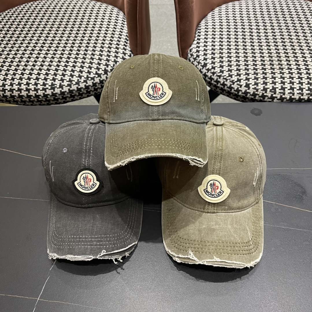  Moncler蒙口新款棒球帽，原版帆布料纯棉内里，轻盈透气！质量超赞，基础头围56，贴片可调节。