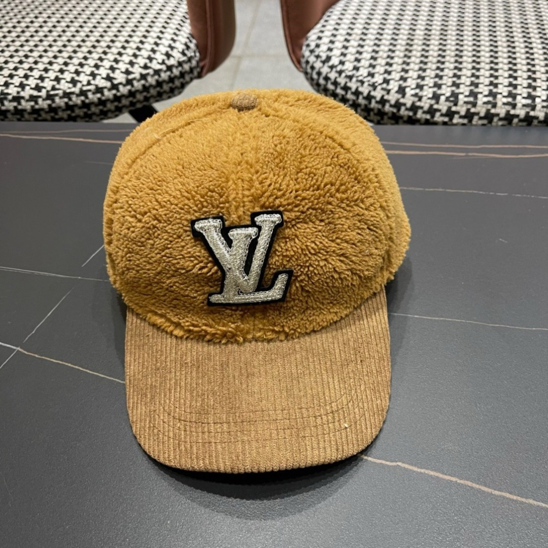 🧢LouisVuitton路易威登 👒😍LV仿貂毛绒面料棒球帽，超百搭遮阳防晒帽，气质名媛风格，超文艺，