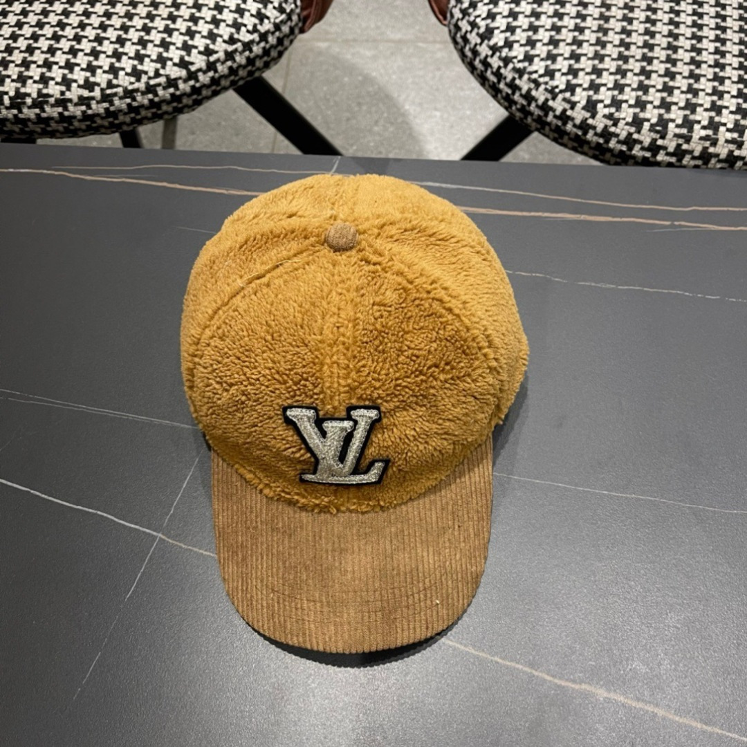 🧢LouisVuitton路易威登 👒😍LV仿貂毛绒面料棒球帽，超百搭遮阳防晒帽，气质名媛风格，超文艺，