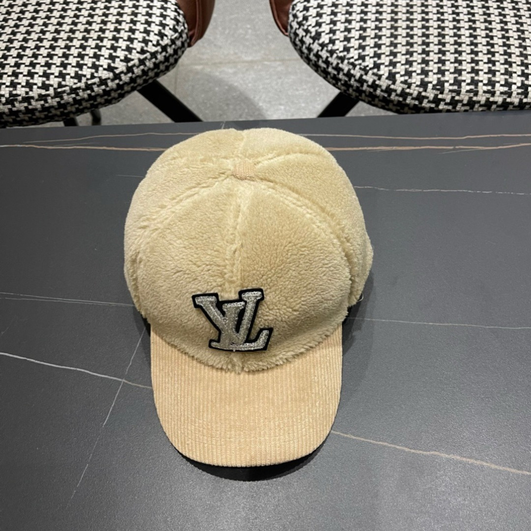 🧢LouisVuitton路易威登 👒😍LV仿貂毛绒面料棒球帽，超百搭遮阳防晒帽，气质名媛风格，超文艺，