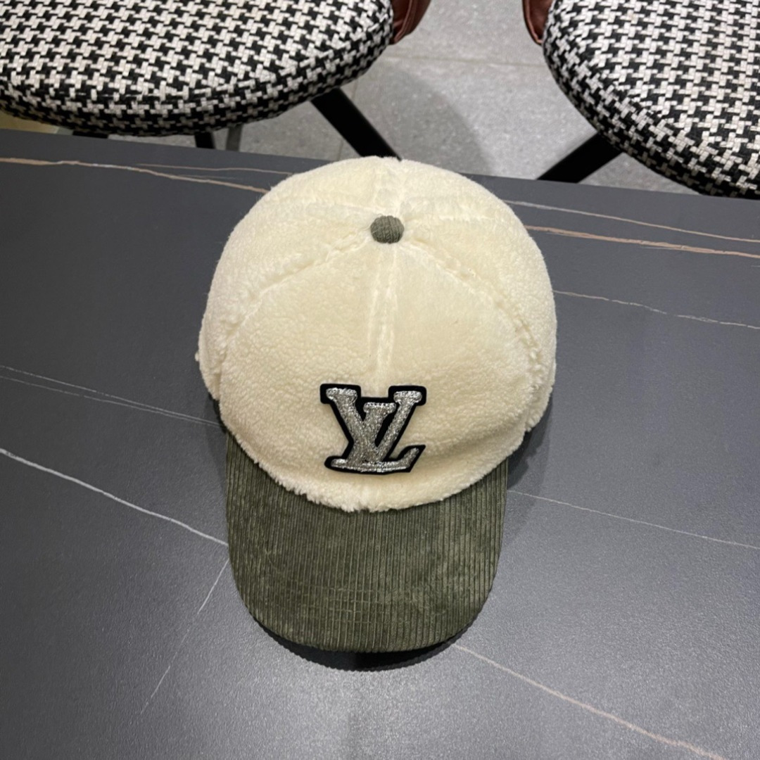 🧢LouisVuitton路易威登 👒😍LV仿貂毛绒面料棒球帽，超百搭遮阳防晒帽，气质名媛风格，超文艺，