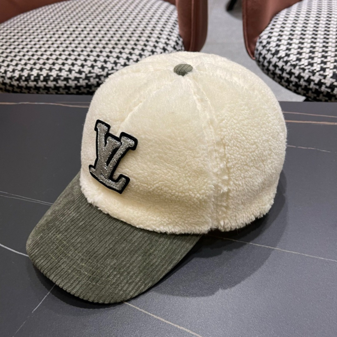 🧢LouisVuitton路易威登 👒😍LV仿貂毛绒面料棒球帽，超百搭遮阳防晒帽，气质名媛风格，超文艺，
