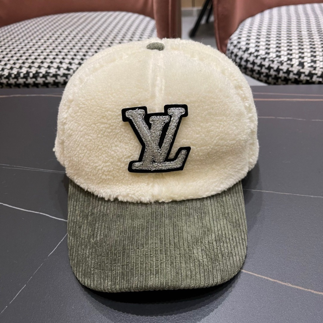 🧢LouisVuitton路易威登 👒😍LV仿貂毛绒面料棒球帽，超百搭遮阳防晒帽，气质名媛风格，超文艺，