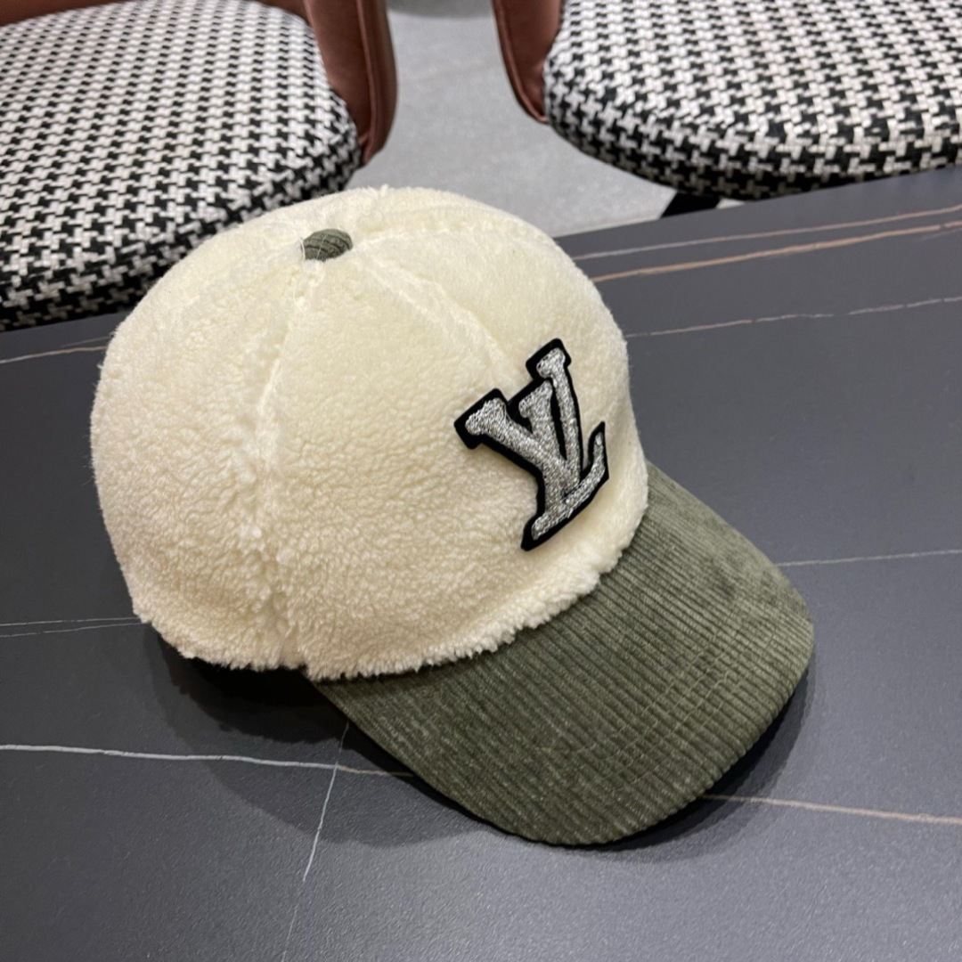 🧢LouisVuitton路易威登 👒😍LV仿貂毛绒面料棒球帽，超百搭遮阳防晒帽，气质名媛风格，超文艺，
