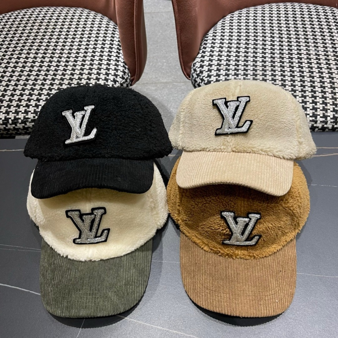 🧢LouisVuitton路易威登 👒😍LV仿貂毛绒面料棒球帽，超百搭遮阳防晒帽，气质名媛风格，超文艺，