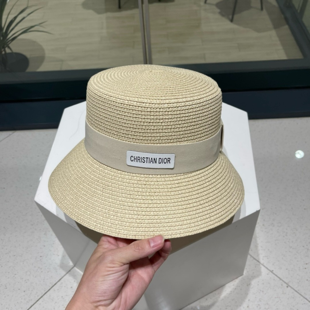  Dior迪奥新款草帽，平顶桶帽头