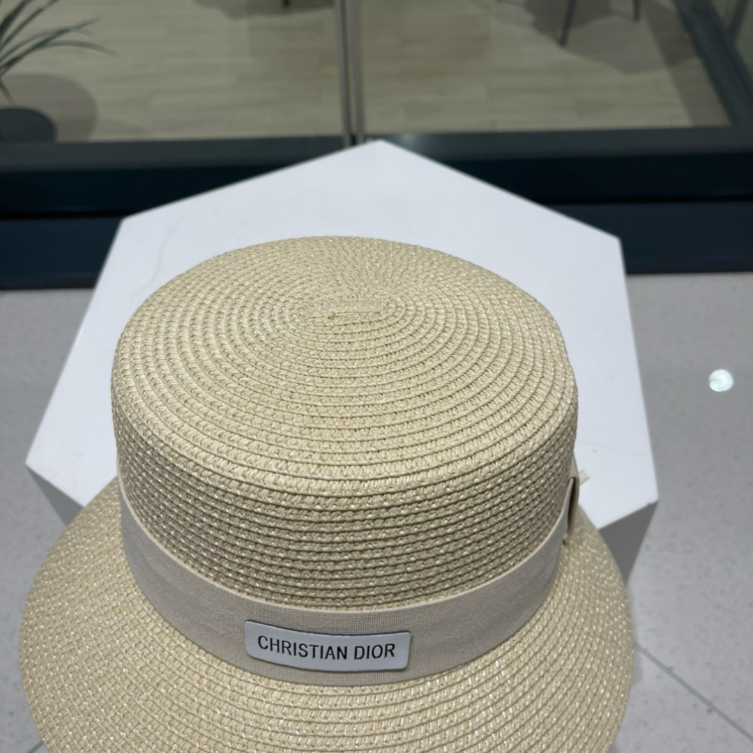  Dior迪奥新款草帽，平顶桶帽头