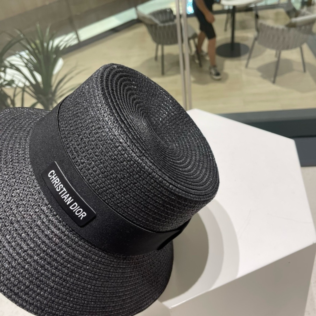  Dior迪奥新款草帽，平顶桶帽头