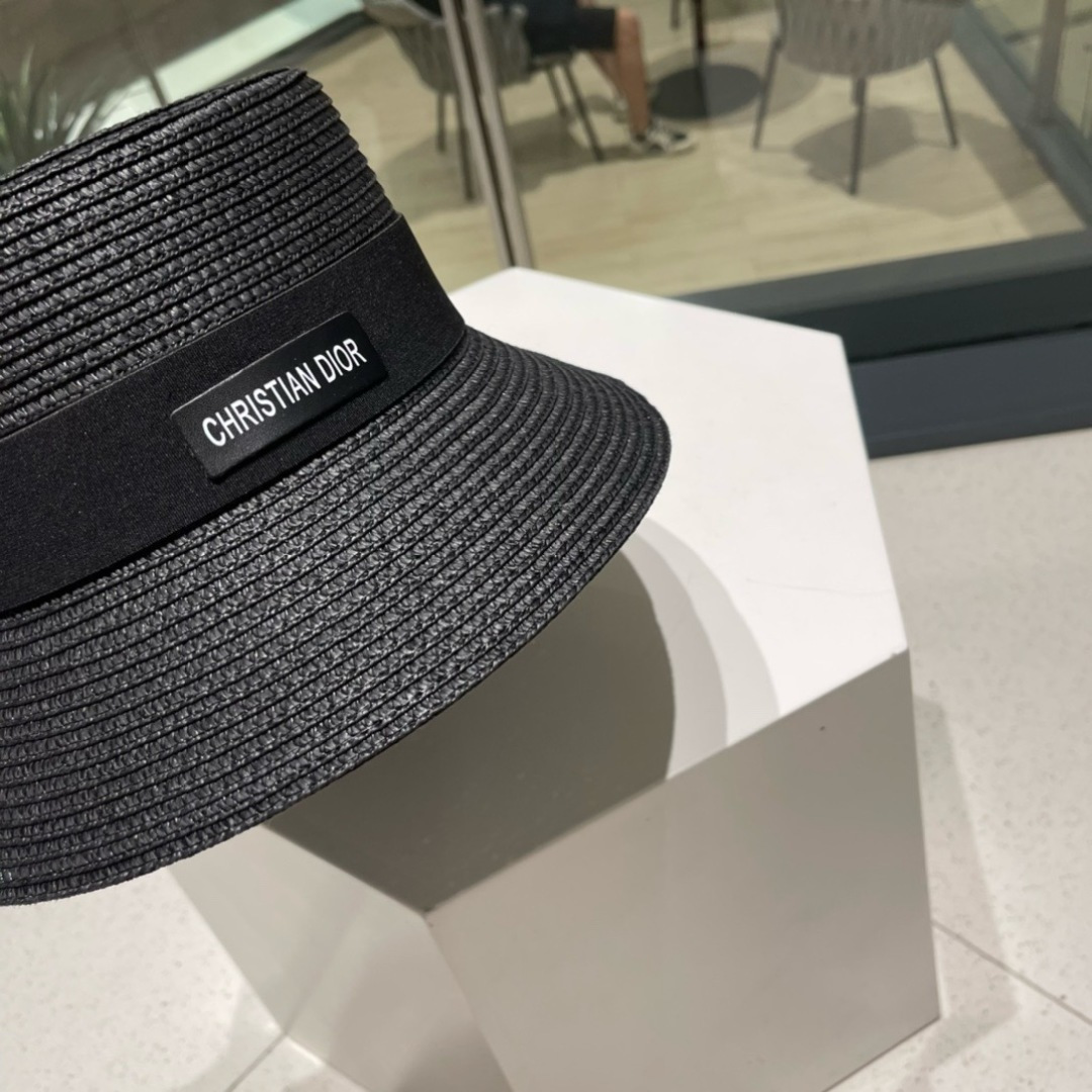  Dior迪奥新款草帽，平顶桶帽头