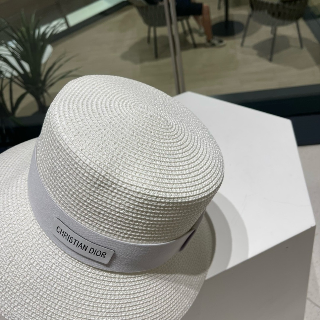  Dior迪奥新款草帽，平顶桶帽头