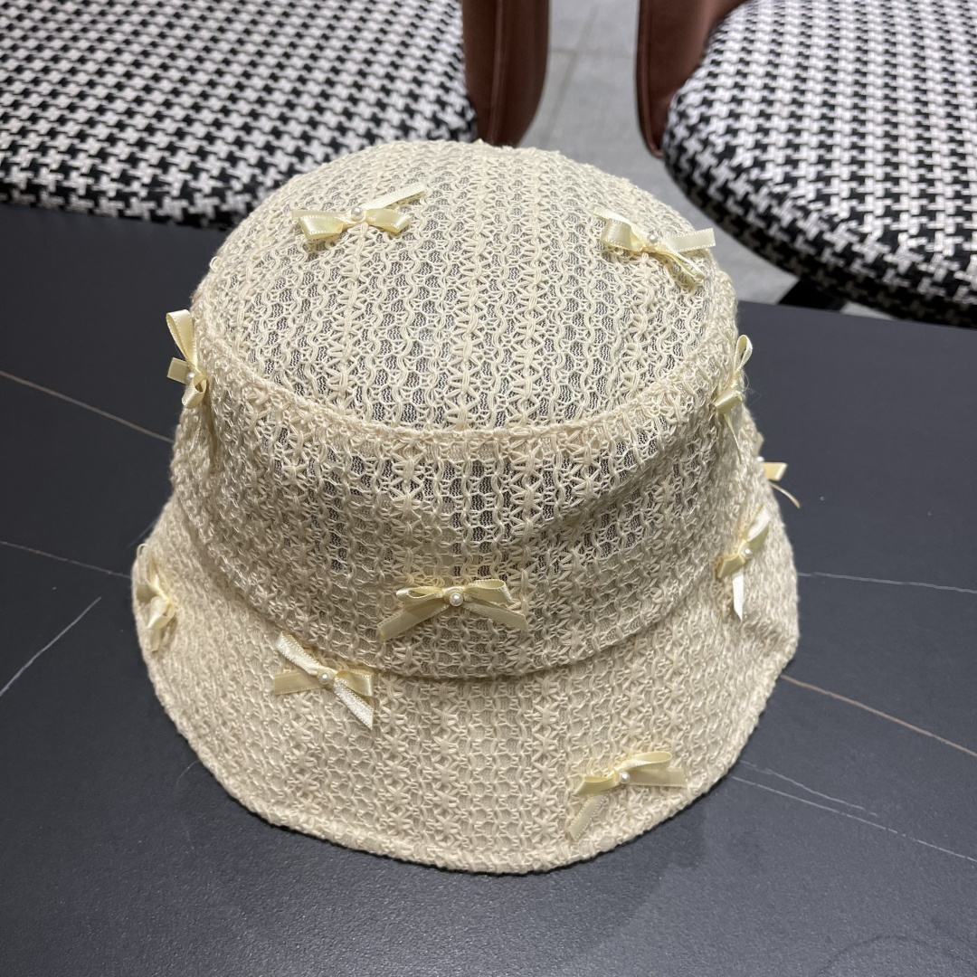  蒙口moncler甜美蝴蝶结薄款渔夫帽子女款2025新款夏季时尚
透气遮阳盆帽防晒帽